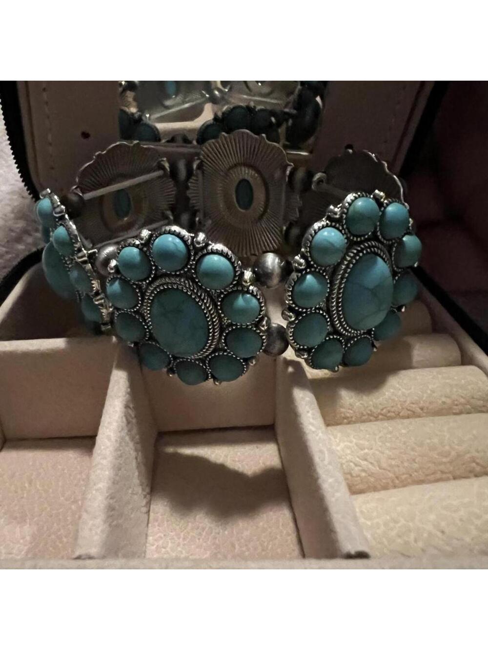 Women's Silver and Blue Jewellery